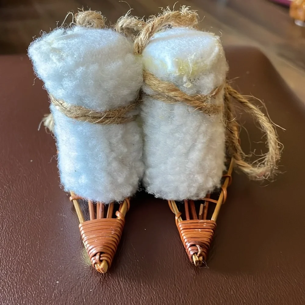 Holiday Lane Fleece Snowshoe Boots Ornament